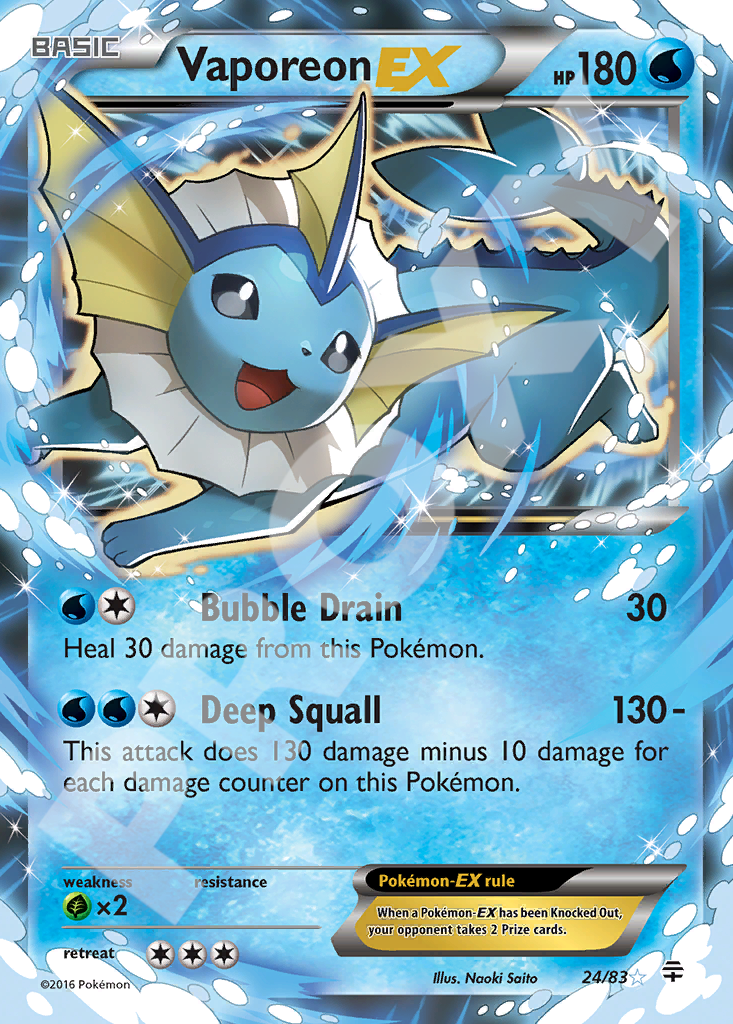 Vaporeon EX 24 – Generations | The Proxy Lab