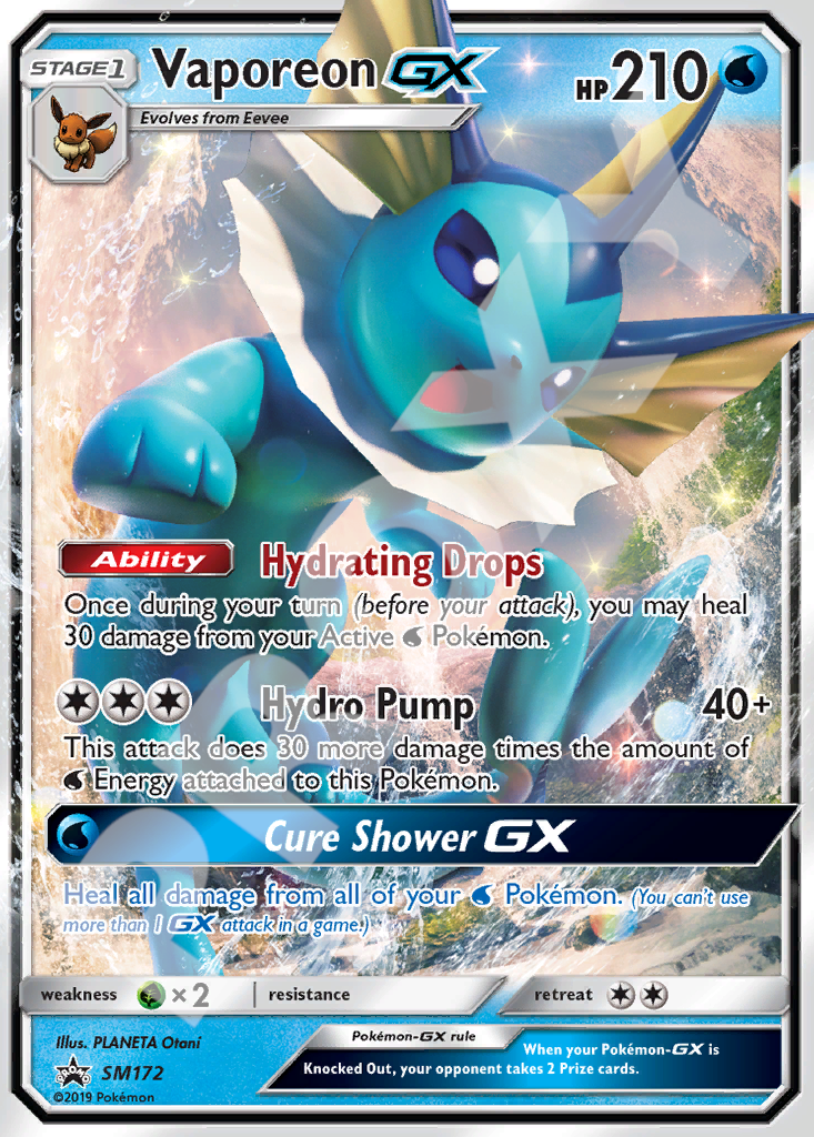 Vaporeon GX SM172 – Promos | The Proxy Lab