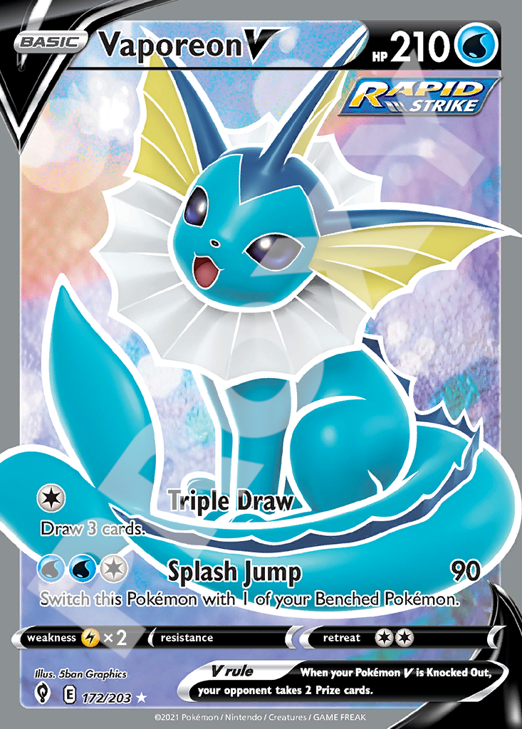 Vaporeon V 172 – Evolving Skies | The Proxy Lab