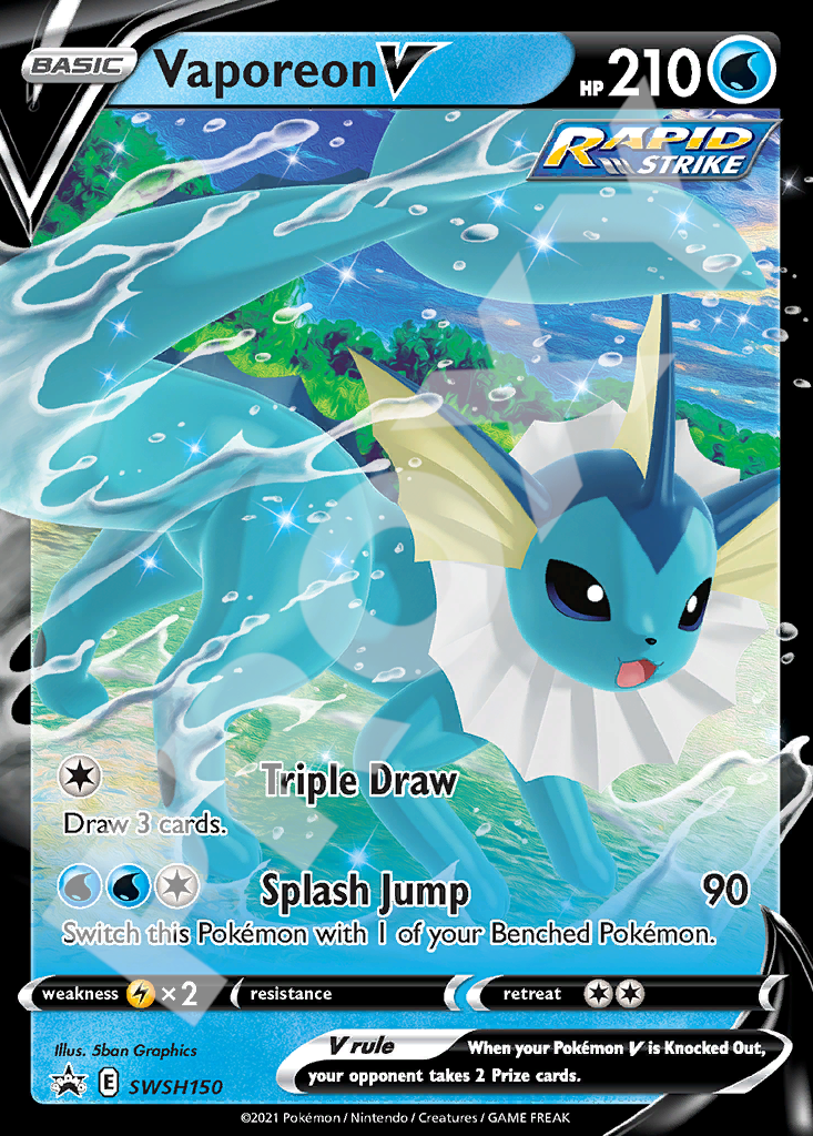 Vaporeon V SWSH150 – Promos | The Proxy Lab