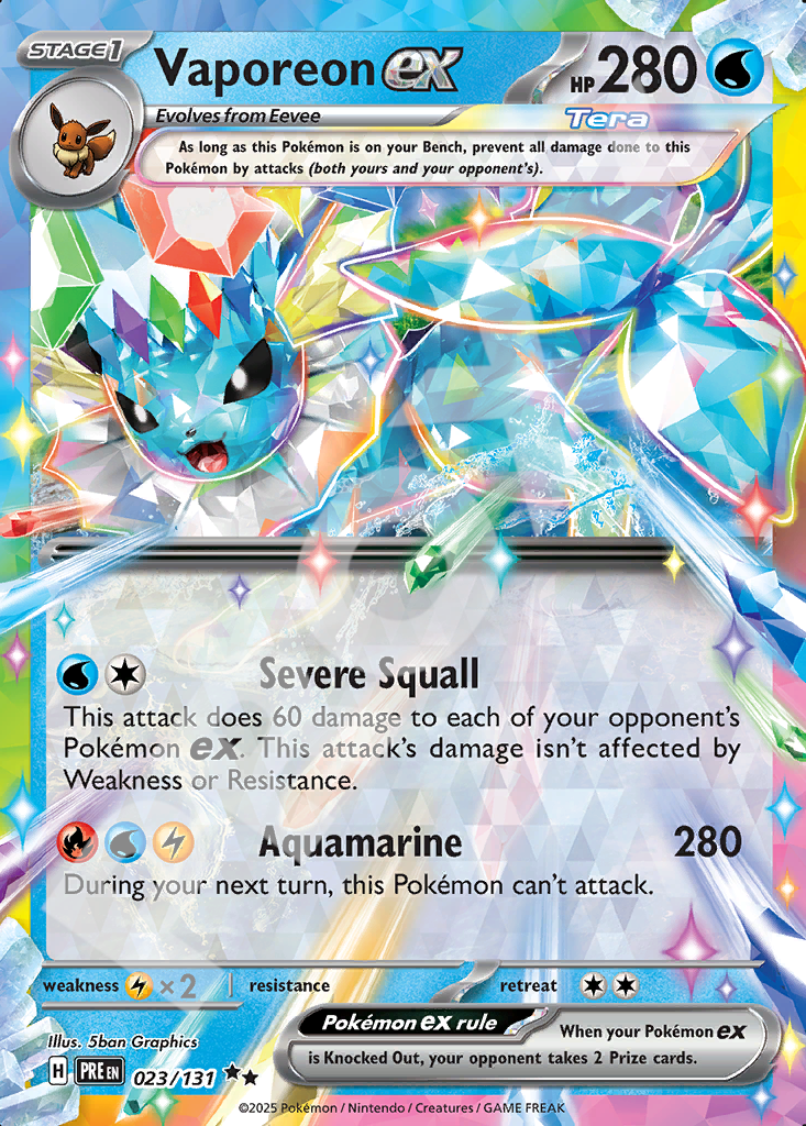 Vaporeon ex 023 – Prismatic Evolutions | The Proxy Lab