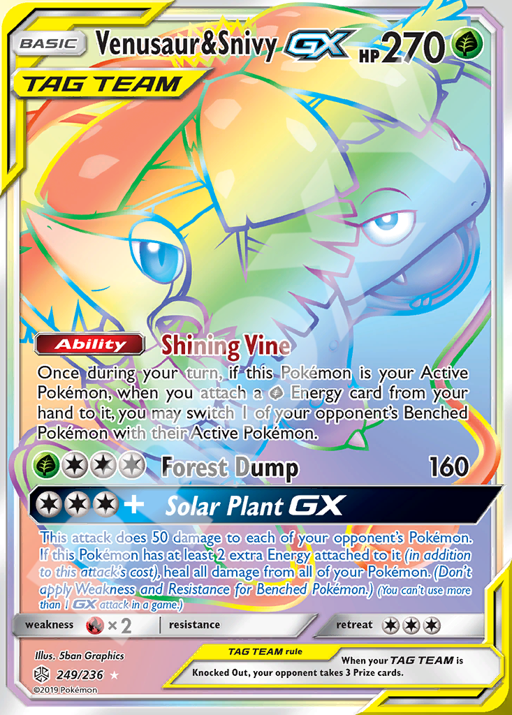 Venusaur&Snivy GX 249 – Hidden Fates | The Proxy Lab