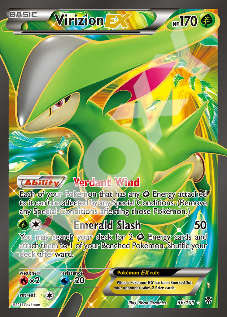 Virizion EX 96 – Plasma Blast | The Proxy Lab
