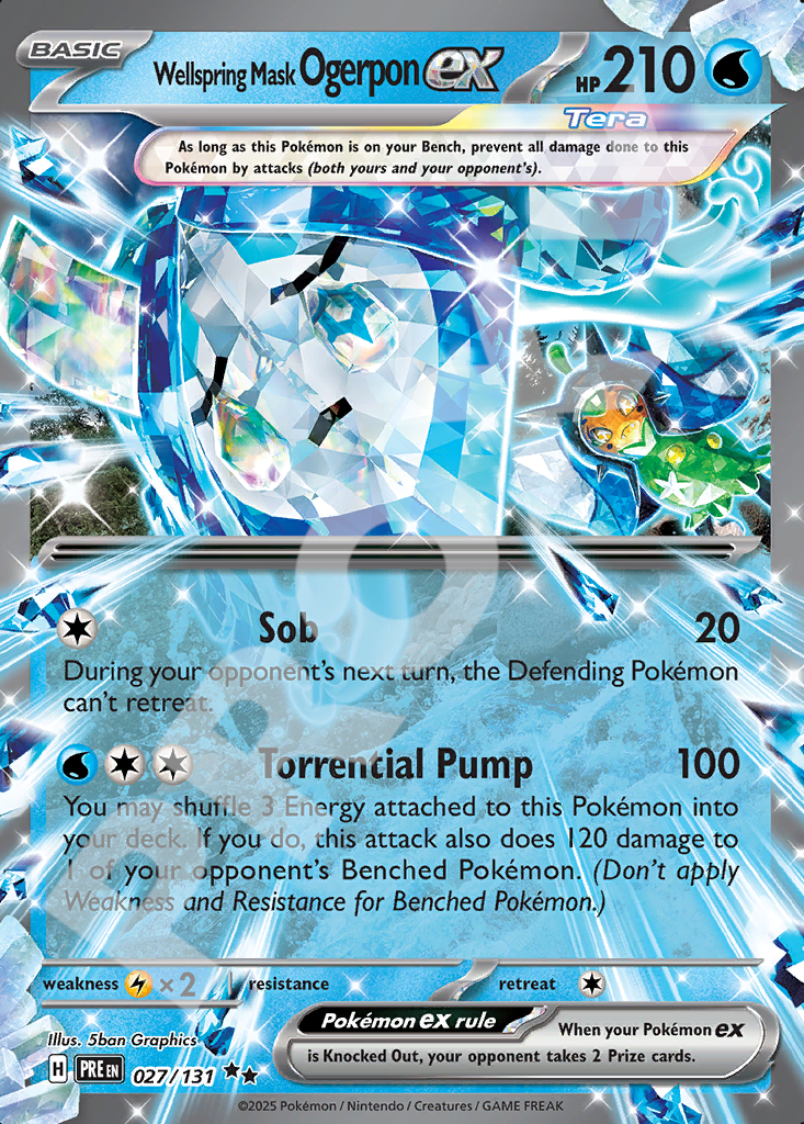 Wellspring Mask Ogerpon EX 027 – Prismatic Evolutions | The Proxy Lab