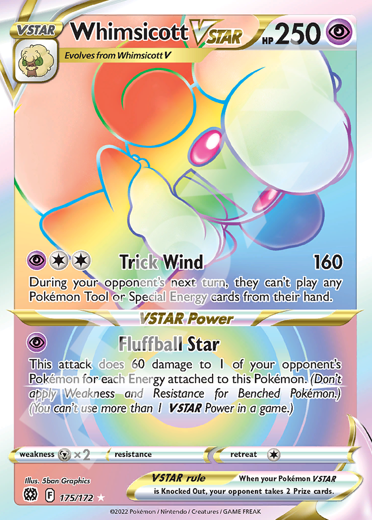 Whimsicott VSTAR 175 – Brilliant Stars | The Proxy Lab