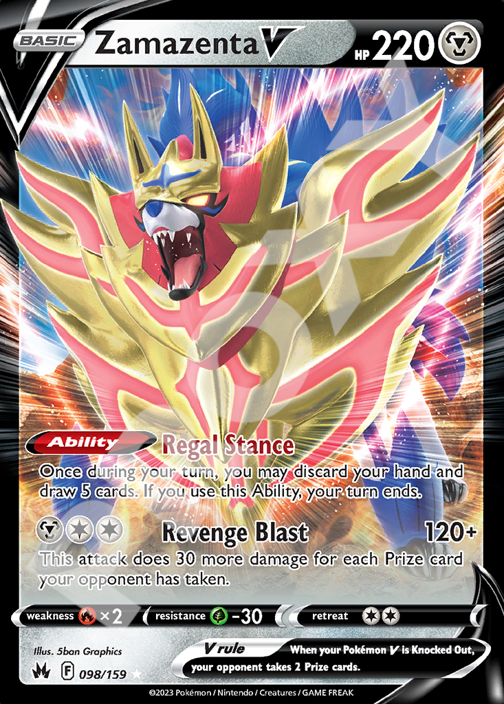 Zamazenta V 098 – Crown Zenith | The Proxy Lab
