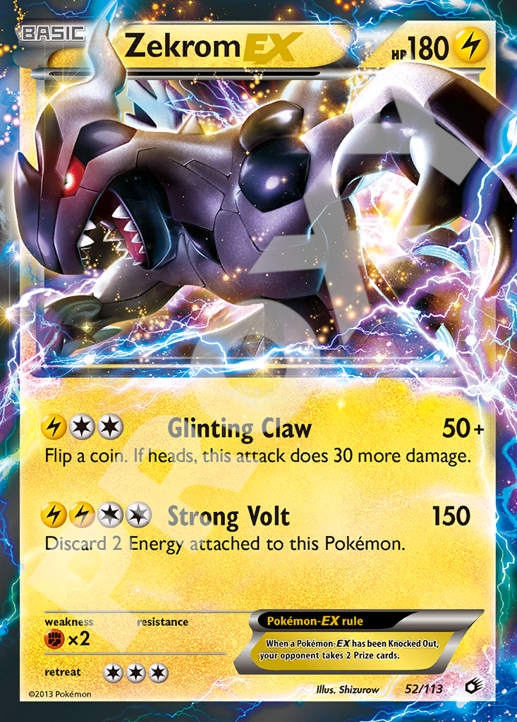 Zekrom EX 52 – Legendary Treasures | The Proxy Lab