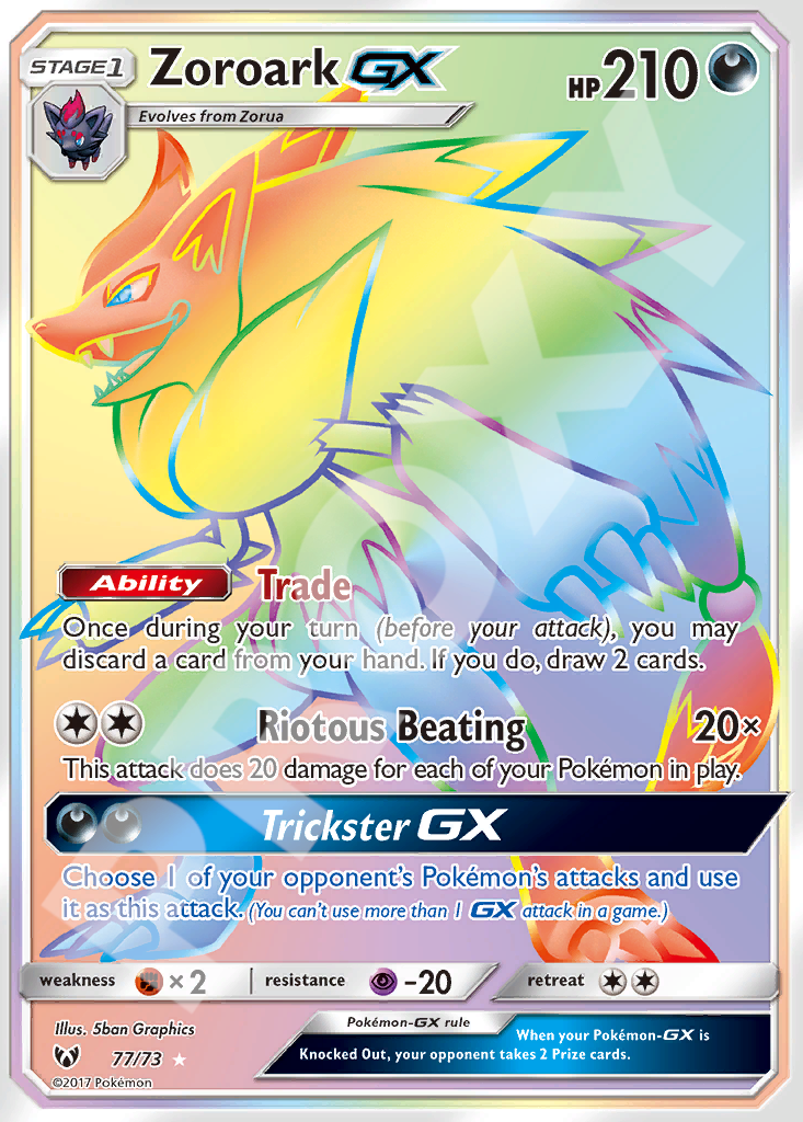 Zoroark GX 77 – Shining Legends | The Proxy Lab