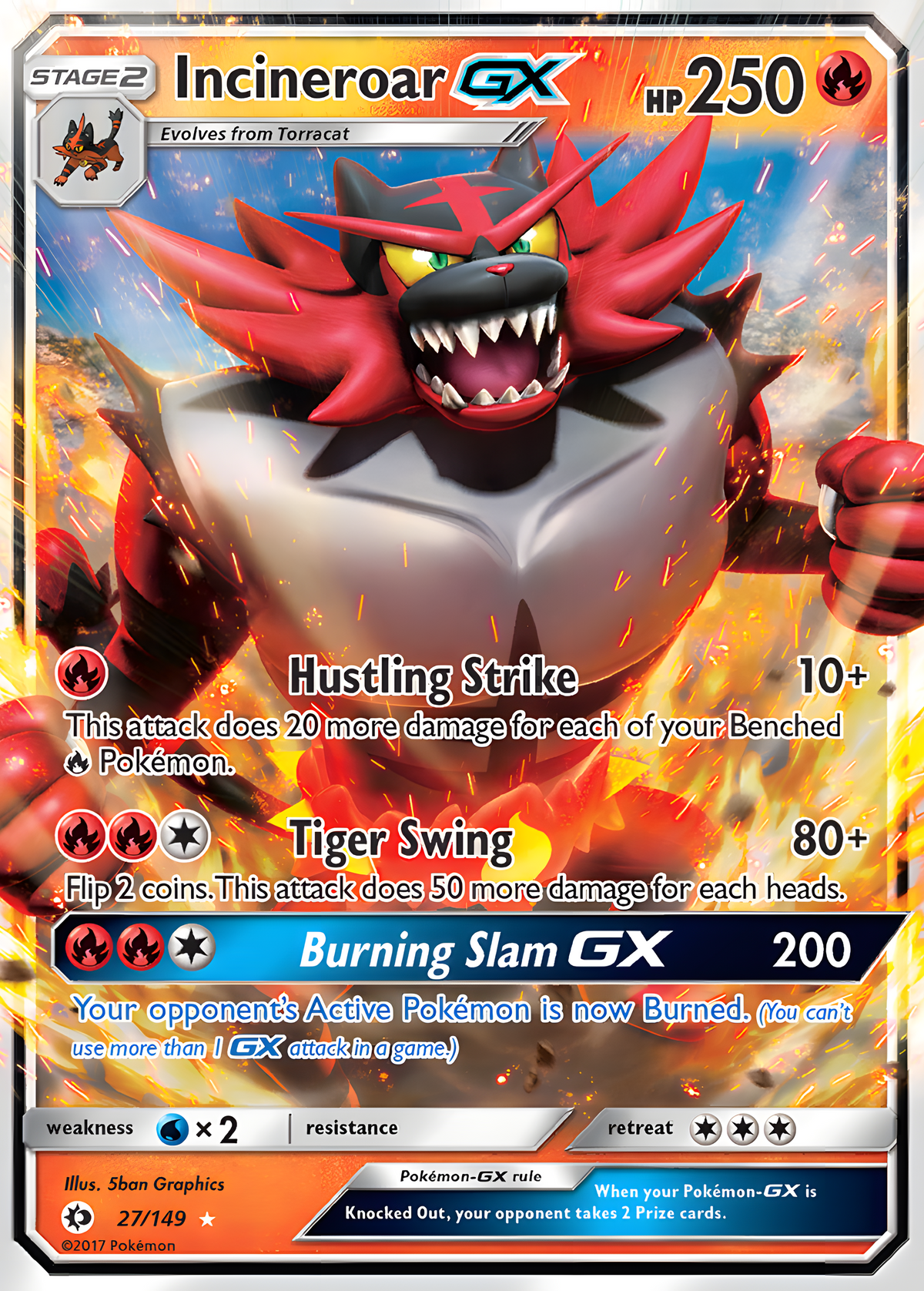 Sun & Moon | Base Set | Incineroar GX 27