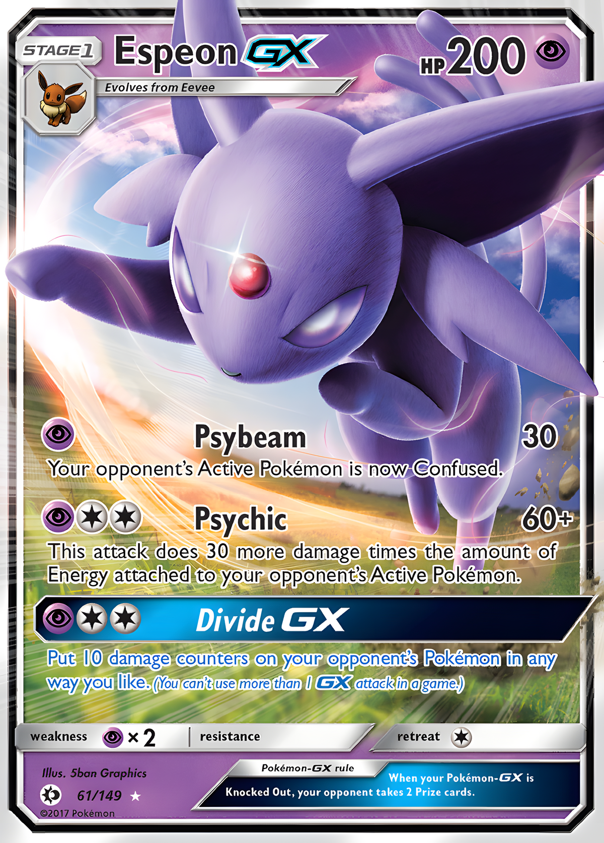 Sol y Luna | Colección Básica | Espeon GX 061