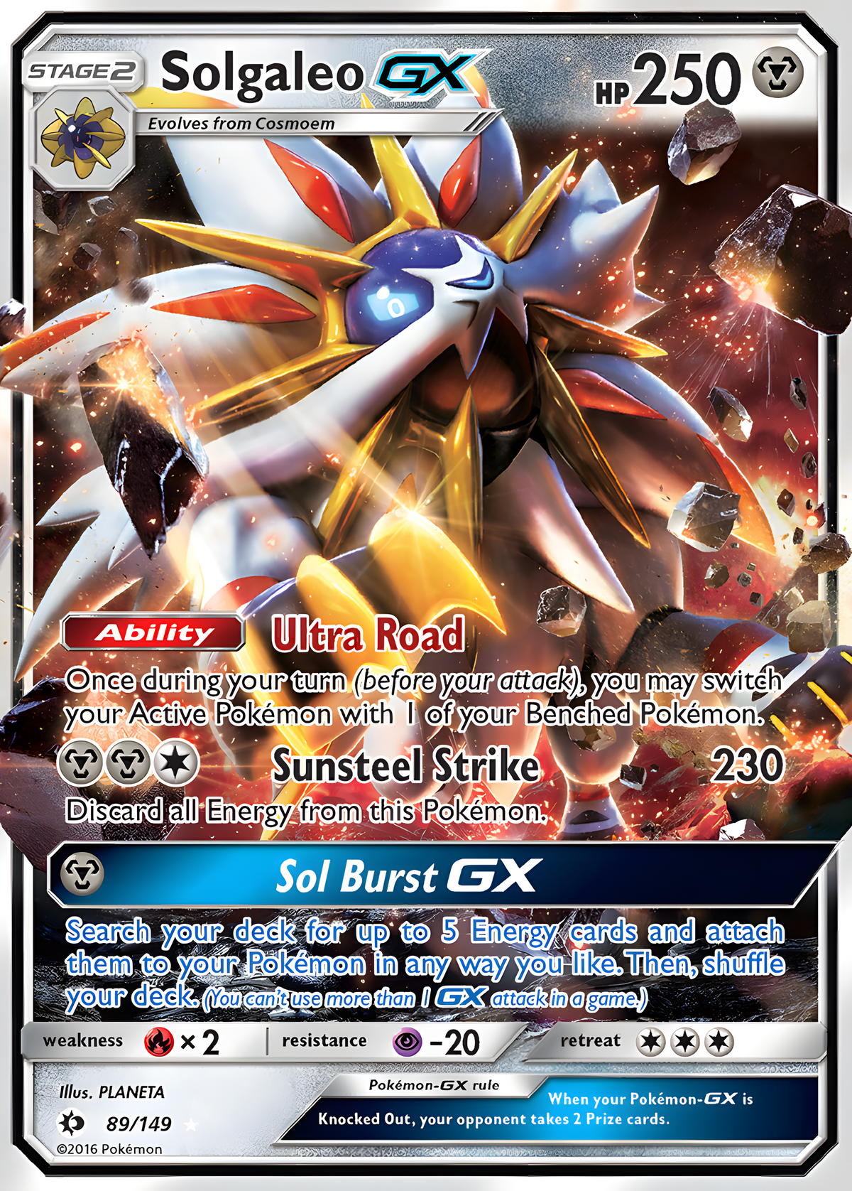 Sol y Luna | Conjunto Base | Solgaleo GX 89