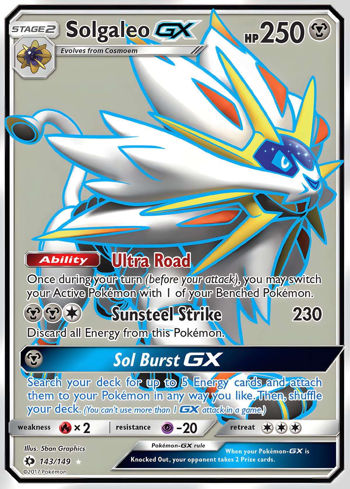 Sol y Luna | Conjunto Base | Solgaleo GX 143