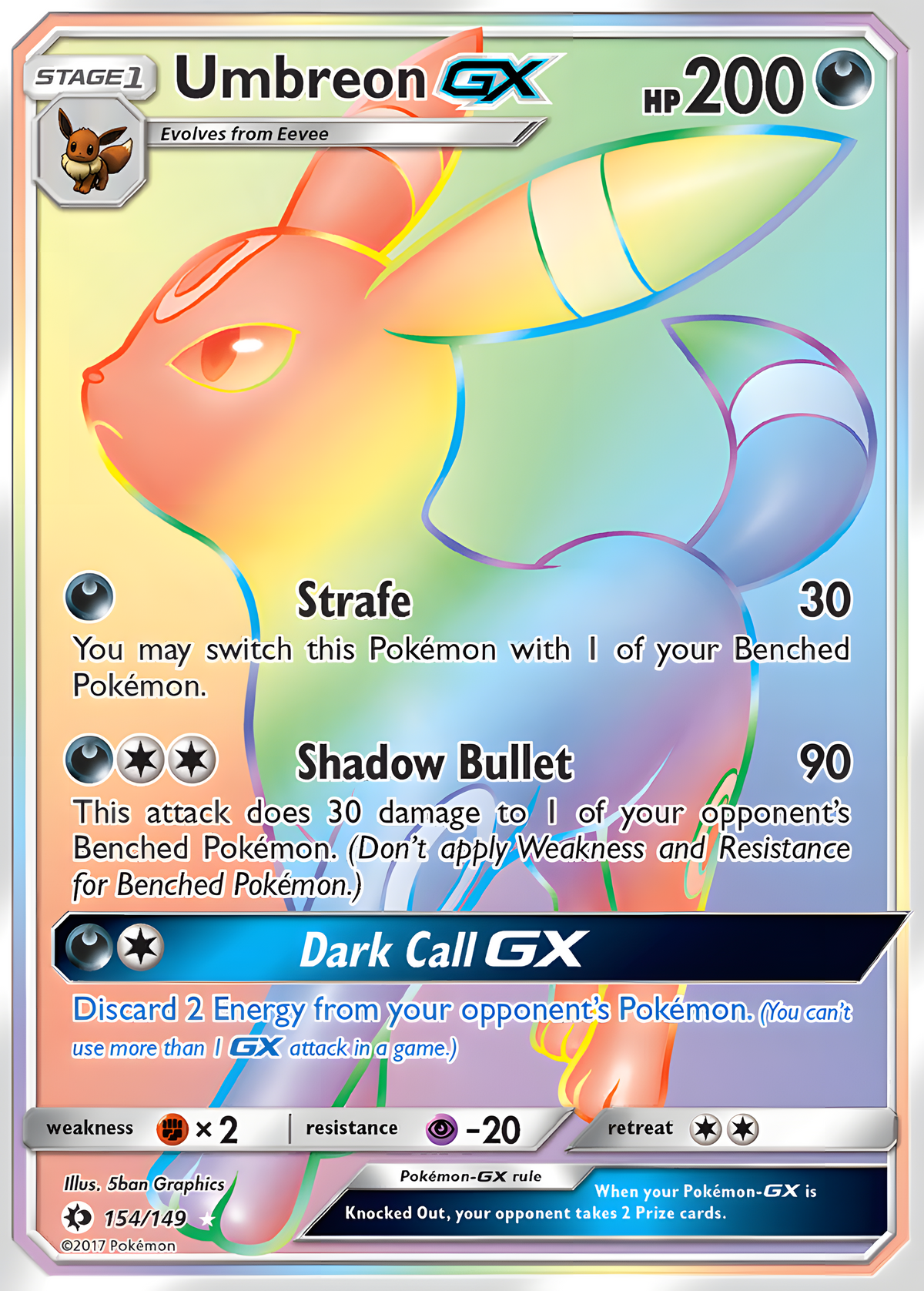 Sun & Moon | Base Set | Umbreon GX 154